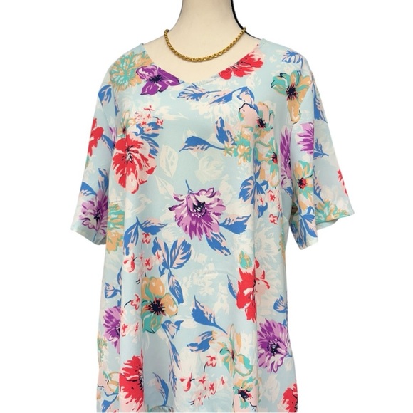 Tolani Collection Iggy Floral Dress Large, Floral Ruffle V Neck Midi Dress - Picture 8 of 14